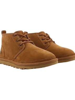 UGG Neumel Chukka Boots Chestnut Suede Shearling Lined Size 8